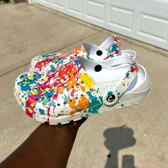 Skechers Women's Cali Gear Footsteps Splash Clog‎ - White - Picture 3 of 15